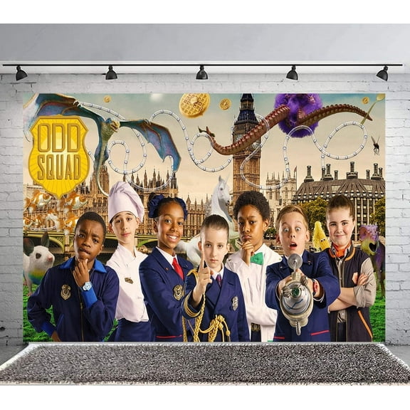 Odd Squad Backdrop Banner Party Supplies Poster Movie Theme Background for Photography Birthday Decorations