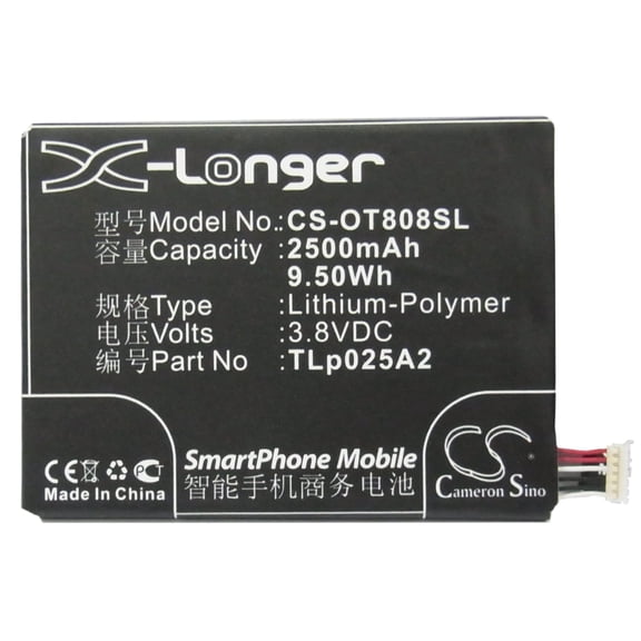 2500mAh TLp025A2 Battery for TCL Y710 Y900 S830U J928 J929L S960T S960 S860 J920 J926T