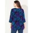 thumbnail image 2 of Catherines Women's Plus Size Petite Suprema 3/4 Sleeve V-Neck Tee, 2 of 5