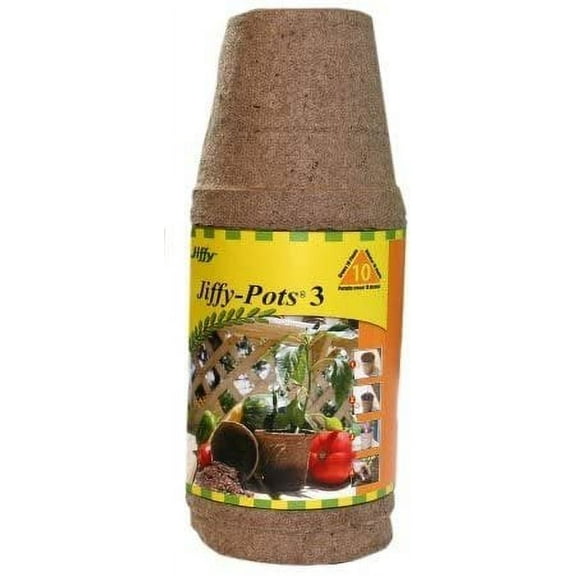 Plantation Products Jiffy Peat Pots Seed Starter - Mini Peat Pot - 12 Pack, Brown
