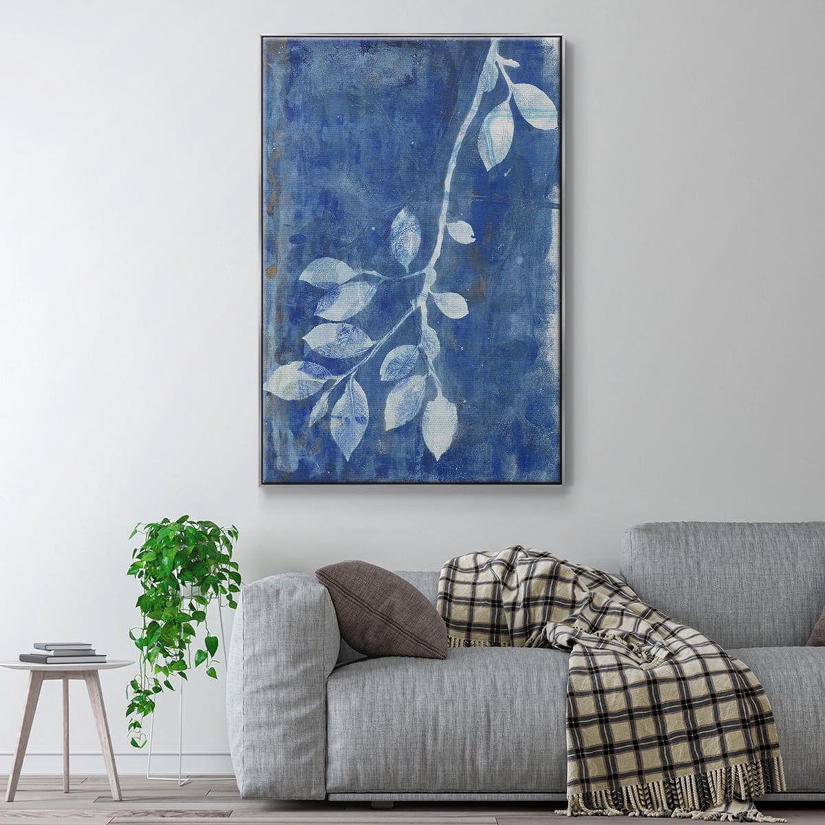 Branching Out XIX Framed Premium Gallery Wrapped Canvas - Ready to Hang - 25 x 37 - Silver Floating Frame