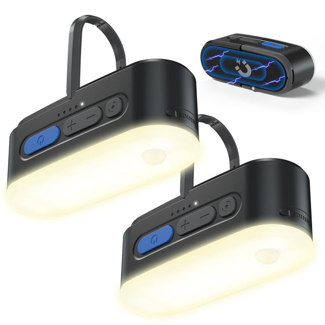Luces de Camping Clemas con Sensor de Movimiento Recargables Pack de 2