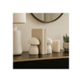 thumbnail image 2 of Decorative Mushroom Marble Bookends - Stylish Book Accessories for Home Library and Table Accents - Modern Elegant Book Ends for Bookshelf, Office Spaces, or Desk Decoration - Set of 2, 6", White, 2 of 11