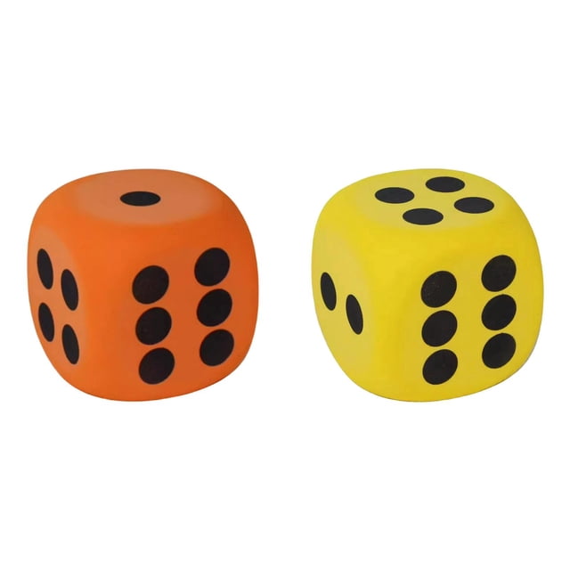YWIYIUD 2PCS 3.15inch Soft and Practical CubeShaped Dice Educational Toys Reusable Giant Dice with Number Dots for Math Learning Party Classroom and School Supplies