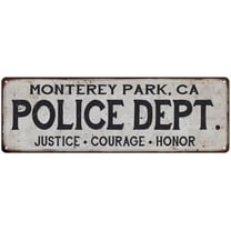 MONTEREY PARK, CA POLICE DEPT. Home Decor Metal Sign Gift 6x18 106180012584