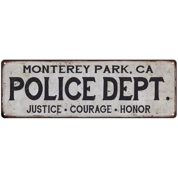 MONTEREY PARK, CA POLICE DEPT. Home Decor Metal Sign Gift 6x18 106180012584