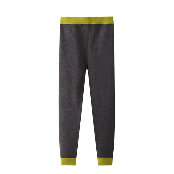 YunPes Kids Athletic Track Pants Girls Boys Fleece Thermal Pants Fall Winter Inner Outwear Clothes Comfy Soft Elastic Waist Trousers