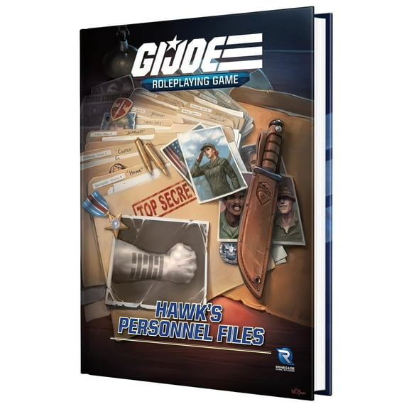 Renegade Game Studios: G.I. JOE RPG - Hawk's Personnel Files Sourcebook - Hardcover Book, Tabletop Roleplaying Game, Classic Characters, Options-Perks