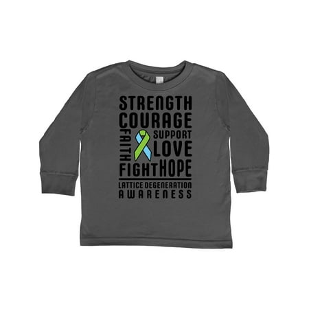 

Inktastic Lattice Degeneration Strength Hope Support and Courage Gift Toddler Boy or Toddler Girl Long Sleeve T-Shirt