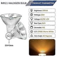 thumbnail image 3 of Pack MR11 GU4 20W 12V Halogen Reflector Bulb, Warm White 2700K, Dimmable Halogen Spotlight 35mm Diameter, 250LM, GU4 Bi-Pin Base, 30Beam Angle, 35mm*, 3 of 5