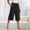 Black, variant on LADIGASU Women's Summer Casual Loose With Pockets Drawstring Elastic Waist Pants Short Pants