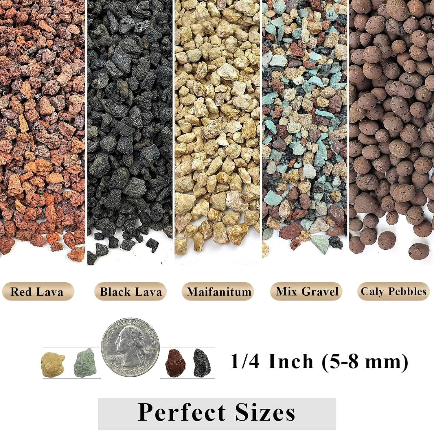 5 lbs Succulent Cactus Soil Potting Mix 1/4 inch Pumice Pebbles Mix Horticultural Lava Rock for Indoor Plants Bonsai Orchid