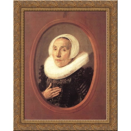 Anna van der Aar 24x20 Gold Ornate Wood Framed Canvas Art by Frans Hals