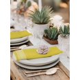 thumbnail image 5 of Yellow Retro Greek Key Cloth Napkins Set of 4 Reusable Dinner Napkins, Geometric Greece Ancient Rustic Cocktail Napkin Washable Table Napkins for Wedding/Holiday Party/Baby Shower 20"x20", 5 of 7
