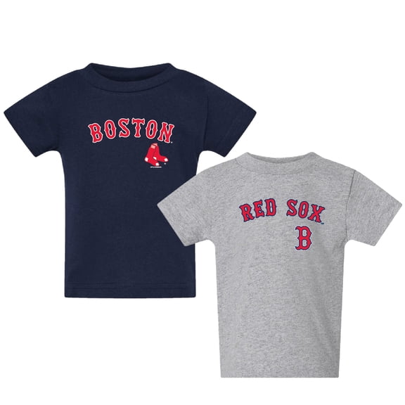 Toddler  Navy/Gray Boston Red Sox Logo 2-Pack T-Shirt Set