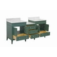 thumbnail image 5 of Eleanor 72" Double Bathroom Vanity with Sage Green Cabinet and Carrara Marble Top, 5 of 6