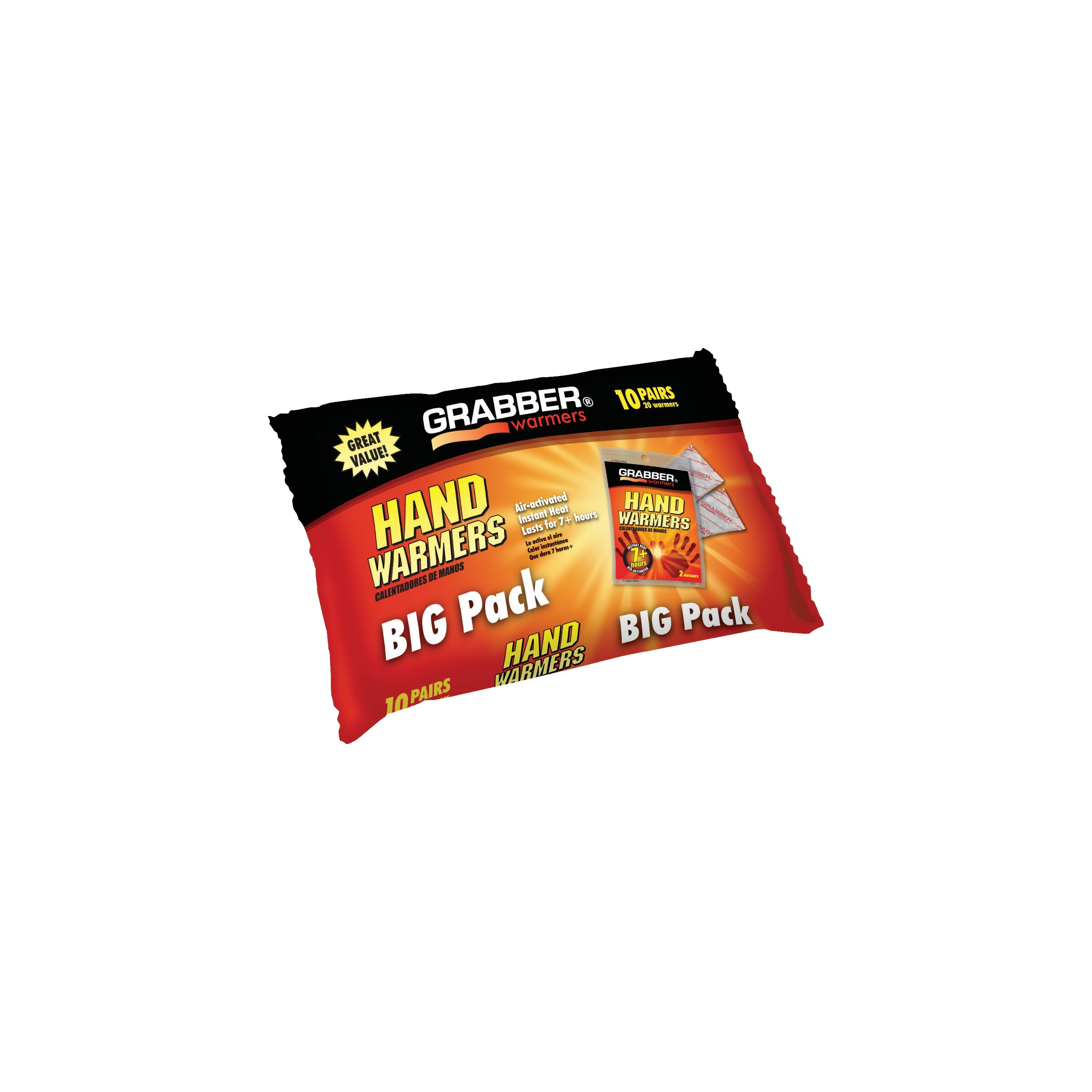 Grabber Outdoors Hand Warmers - 7 Hour Disposable Heat Packs - 120 Pairs — Residential Use, Standard Application