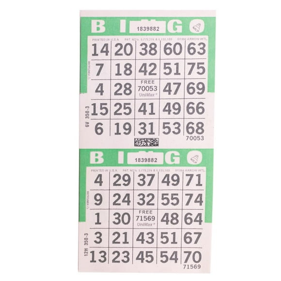Disposable Bingo Cards