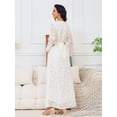 thumbnail image 3 of Longue robe Dorée de Style Moyen-Orient Musulman Jupe Élégante (Blanc, P), 3 of 5