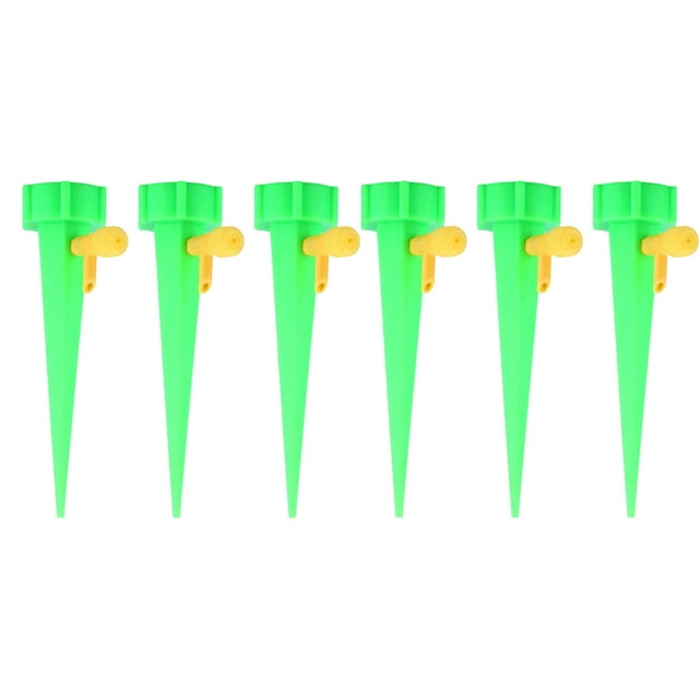 Picos de riego automático para plantas con interruptor de control de liberación lenta, goteros automáticos Verde 6 piezas