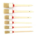 thumbnail image 2 of Tebru 6pcs Wooden Handle Car Detailing Brush Set Round Oil Painting Wax Brushes , Wax Brushes, Round Oil Painting Brush, 2 of 8