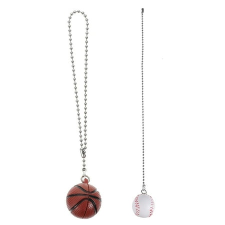

Meijiashe 2pcs Fan Pull Chain Pendant Extension Basketball Baseball Fan Beaded Pull Chains