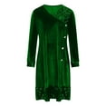 thumbnail image 5 of Women's Sparkly Sequin Velvet Dresses Long Sleeve V Neck Midi Dress Prom Party Cocktail Dress, 5 of 5