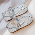 thumbnail image 4 of Gyujnb Girls Breathable Mesh Mary Jane Shoes, Soft Sole Closed Toe Rhinestone Footwear for Toddler and Little Girls (Toddler/Little Girls),3-3.5 Years, 4 of 8