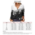thumbnail image 5 of Blusa de manga larga con cuello con muescas y estampado XL en color negro para mujer, estilo casual elegante y con estilo, 5 of 5
