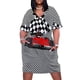 thumbnail image 1 of Red Race Car with Checkered Flag Loose Pocket Dress elegant dresses for women Women dresses summer dress, 1 of 6