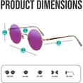 thumbnail image 2 of Sunny Pro Retro Round Sunglasses Small Colored Lens Hippie John Lennon Glasses, 2 of 7