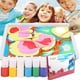 thumbnail image 1 of Set de acuarelas infantiles de 8 colores, materiales para pintura húmeda, 50 ml, tablero deformable, 1 of 9
