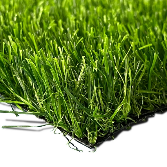 Home Cal Artificial Grass Outdoor Rug - Faux Fake Grass Decor Mat Rug Carpet Turf Neat Edge for Home Pet Lawn and Landscape Outdoor or Indoor,Spring grass, 30mm high, 6ft*12ft