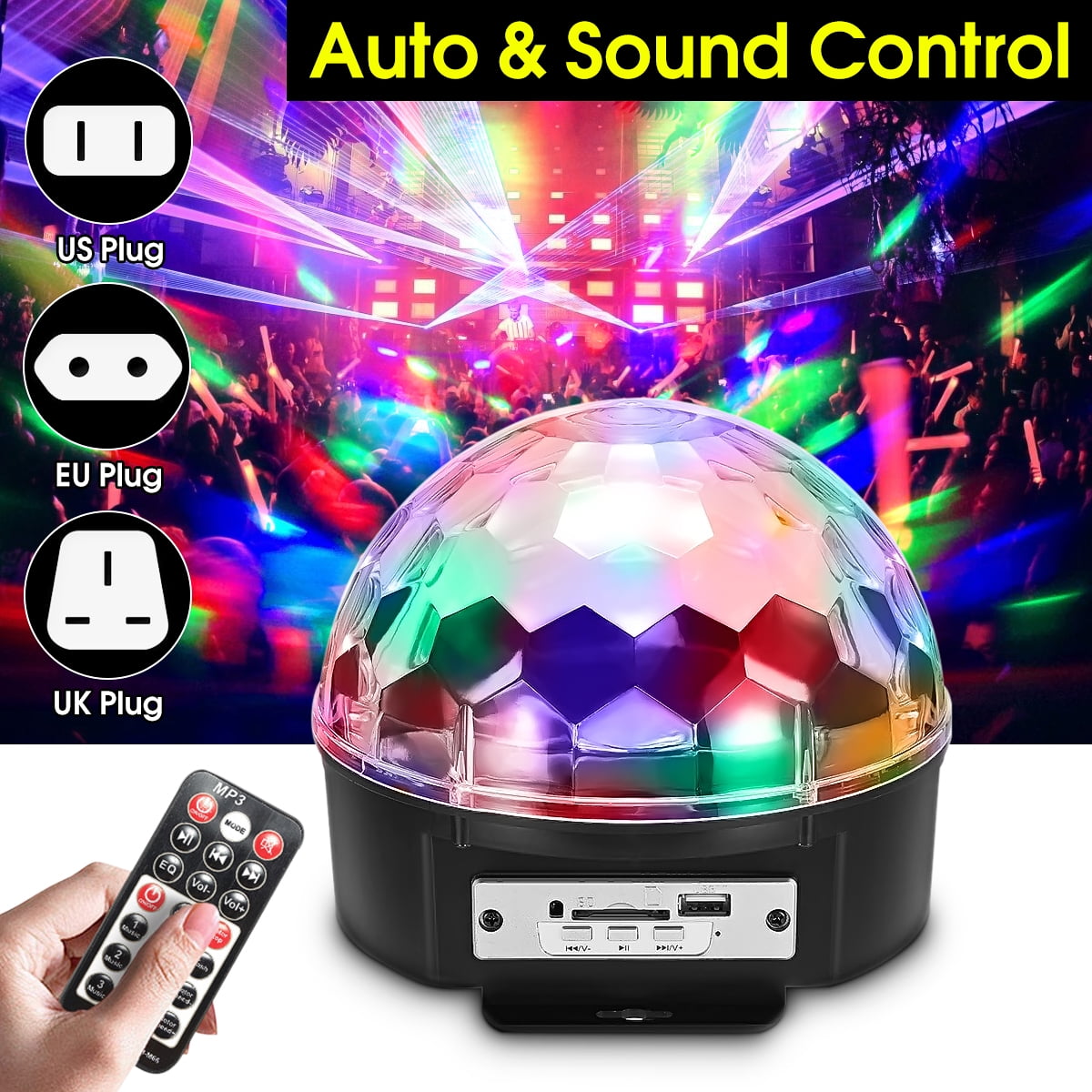 with Remote SOLMORE 9 Color LED Disco Ball Party Lights Strobe Light 18W Sound Activated DJ Lights Stage Lights for Club Party Gift Kids Birthday Wedding Decorations Home Karaoke Dance Light with Remote SOLMORE 9 Color LED Disco Ball Party Lights Strobe Light 18W Sound Activated DJ Lights Stage Lights for Club Party Gift Kids Birthday Wedding Decorations Home Karaoke Dance Light