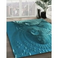thumbnail image 3 of Ahgly Company Machine Washable Indoor Rectangle Transitional Teal Green Area Rugs, 8' x 12', 3 of 7