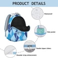thumbnail image 3 of Geometric Plaid Backpack Striped and Checkered Fusion Design Stylish Students School Bag, 3 of 6