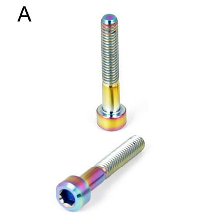 

UDIYO 2Pcs Stem Cover Screw Anti-oxidation Fade-less Bike Parts Bike Stem Fixed Screws for Bicycle