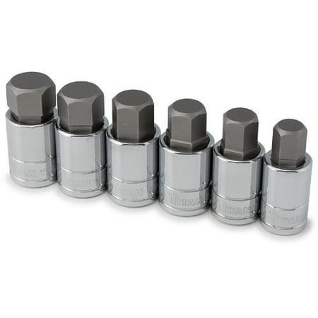 UPC 013317018477 product image for Titan Tools 16156 SAE Large Hex Bit Socket Set  | upcitemdb.com