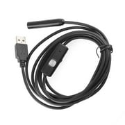 THZY 7MM 6 LED USB Endoscope Borescope Inspection Video Camera Loupe Waterproof 2M