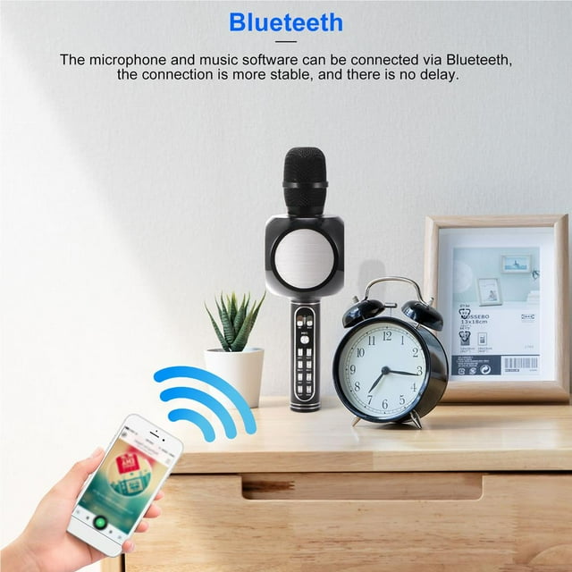 Mini Bluetooth Speaker with Microphone Portable adjustable portable Wireless adjustable portable Microphone for Karaoke Speech Party