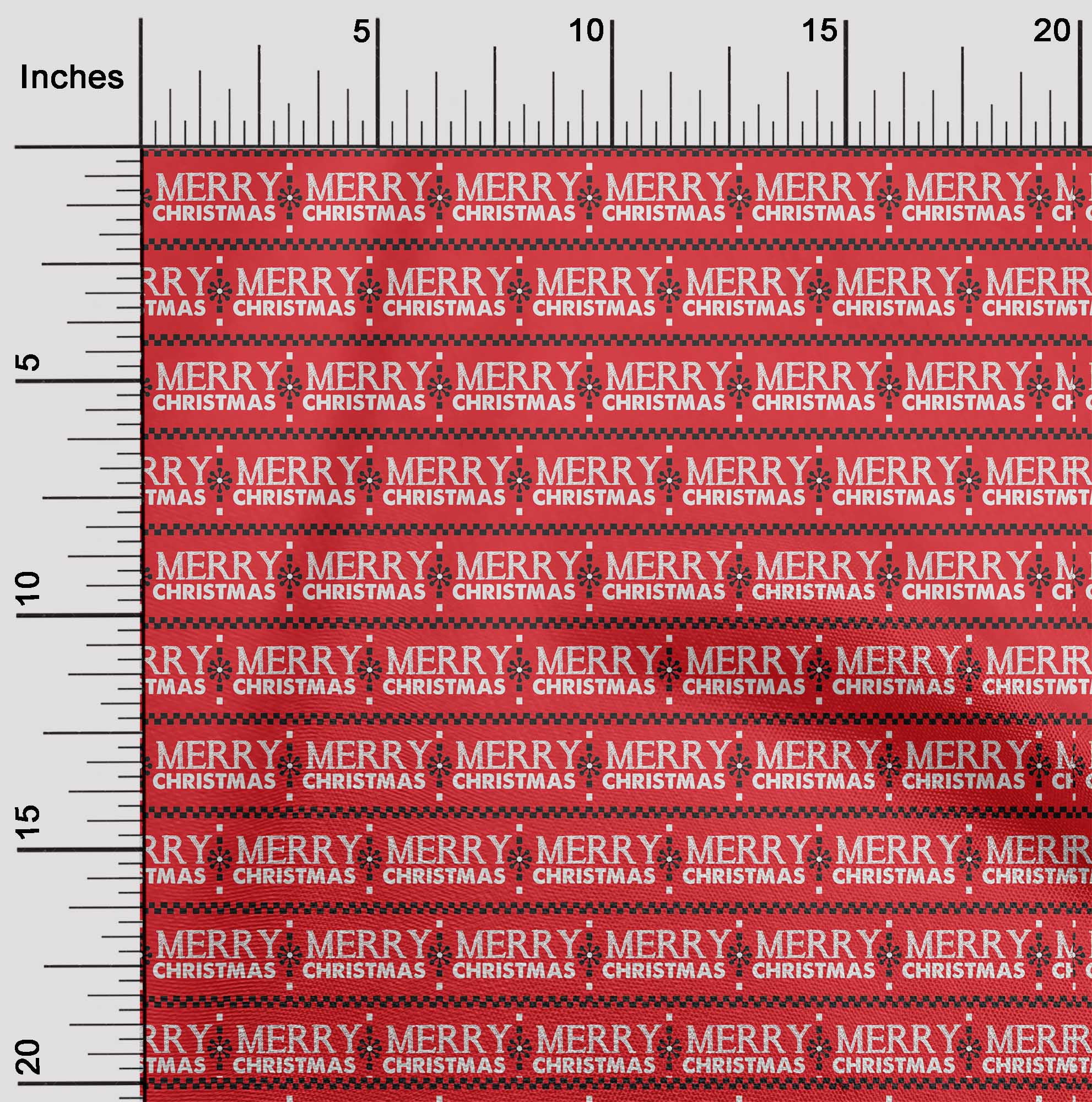 oneOone Cotton Poplin Red Fabric Merry Christmas Fabric For Sewing Printed Craft Fabric By The Yard 56 Inch Wide-7OW