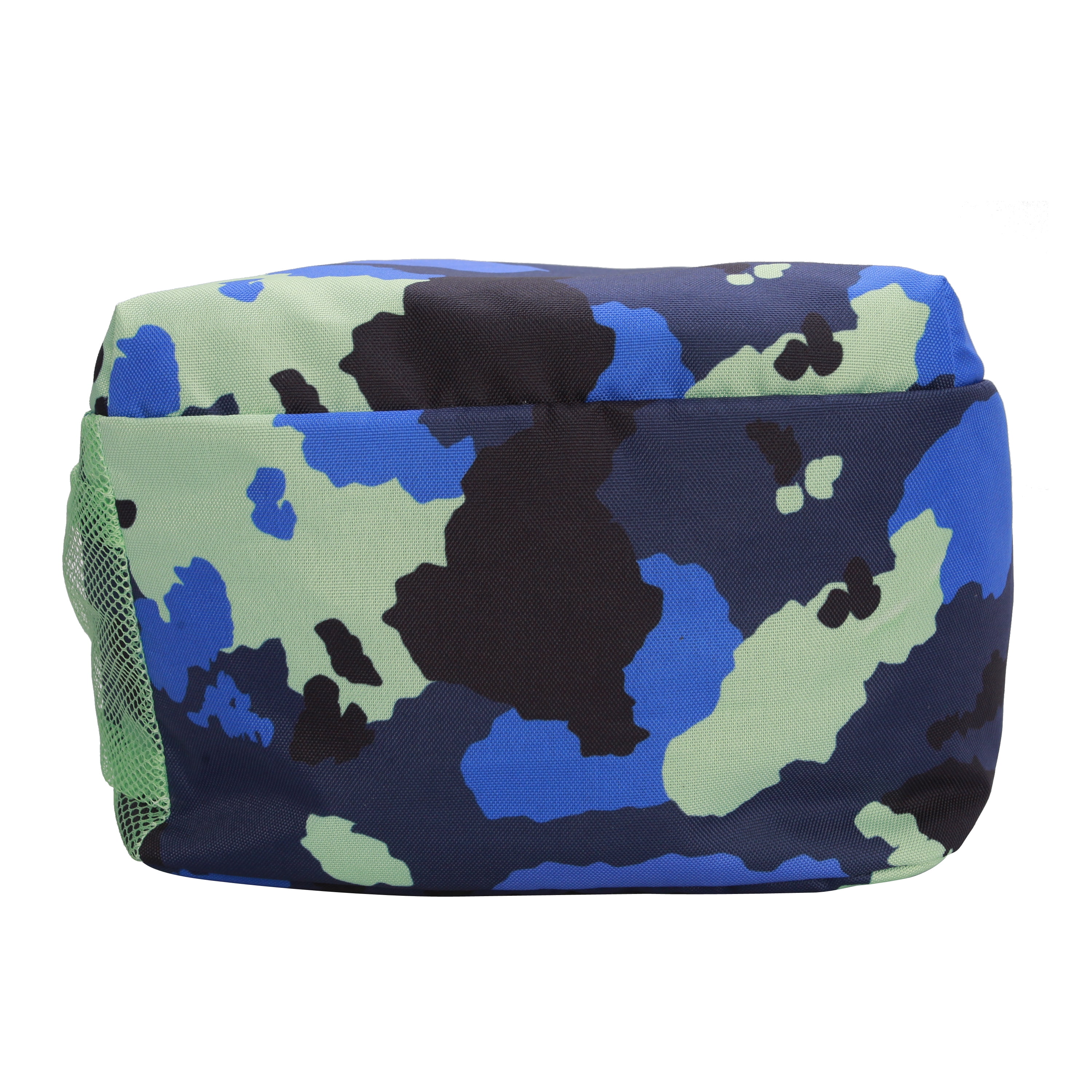 CRCKT 4-Piece Softside Kids Luggage Set, Includes 18" Carry-on Luggage, 12" Backpack, Plush Critter That Turns Into a Neck Roll Pillow, and a Matching Luggage Tag, Blue Camo, (Walmart.Com Exclusive)