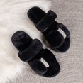 thumbnail image 6 of Wensltd Womens Memory Foam Winter Slippers Indoor Flat Home Slippers Open Toe House Shoes, 6 of 7