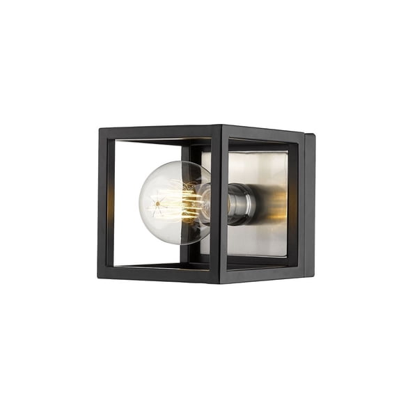 1 Light Wall Sconce in Electric Style 5.75 inches Wide By 5.75 inches High-Matte Black/Brushed Nickel Finish Bailey Street Home 372-Bel-4185928