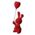 thumbnail image 2 of predolo Heart Rabbit Statue Animal Sculpture Collectible Art Craft Ornament Easter Bunny Red, 2 of 8