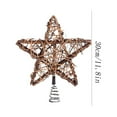 thumbnail image 2 of Interesting Christmas Tree Top Decoration Five Pointed Star Wooden Christmas Top Decoration 25x30cm No Lights, 2 of 5