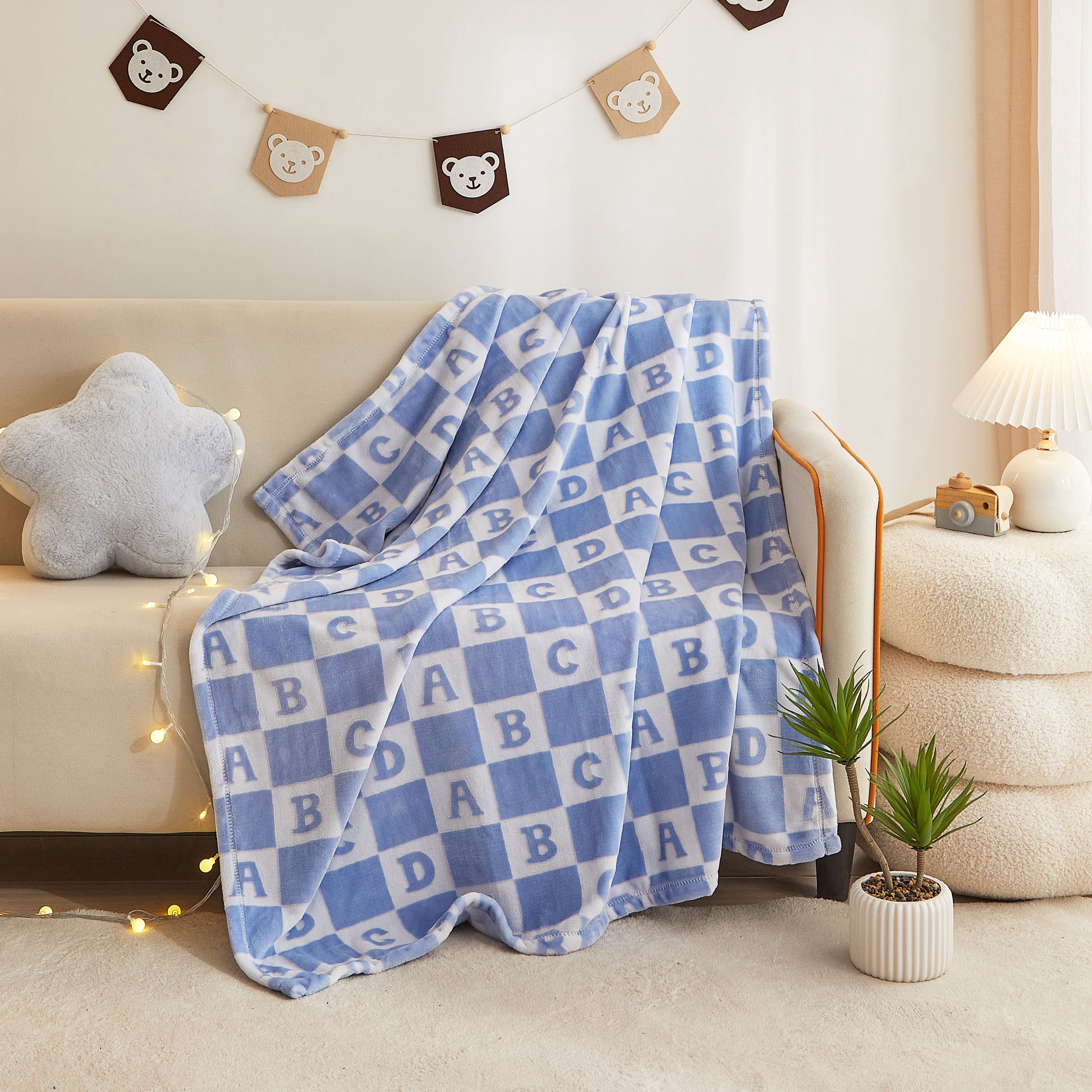 Little Nest ABC Blanket 40 in x 50 in Ultra Soft Baby Bedding