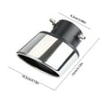 thumbnail image 2 of Stainless Steel Car Exhaust Tip with Elegant Design, Easy Installation, Durable Construction, Enhances Vehicle Appearance and Sporty Style for Car Enthusiasts, 2 of 5