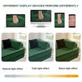 thumbnail image 6 of 106" Teddy Fabric No Assembly 32D High Density sponge Boneless Sofa,Contrast color design,Fluffy Comfy Couch with L-Shaped Chaise,for Living Room,Green, 6 of 15