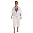 thumbnail image 2 of Time and Tru Women's Plus Size Midi Crochet Caftan Cover Up, 2 of 5